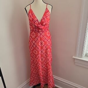 NWT All About May Vibrant Pink Patterned Dress Size 8